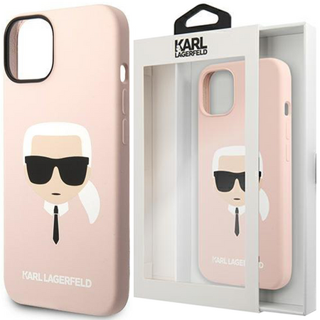 Karl Lagerfeld KLHCP14MSLKHLP iPhone 14 Plus 6,7" hardcase różowy/pink Silicone Karl`s Head