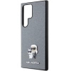 Etui Karl Lagerfeld Saffiano Karl&Choupette Metal Pin na Samsung Galaxy S24 Ultra - szare