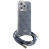 Etui Guess Crossbody Cord 4G Print na iPhone 15 Pro - niebieskie
