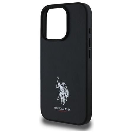 US POLO ASSN POKROWIEC CASE SKÓRZANY DO IPHONE 15 PRO MAX Z LOGO WYSZYWANE