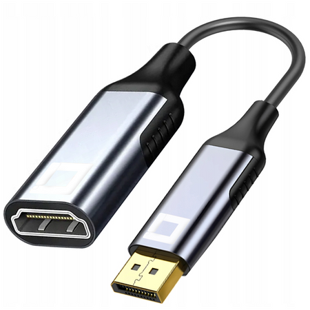 CO2 ADAPTER DISPLAYPORT DO HDMI 2.0 KABEL DP - HDMI FHD 240HZ 4K 60HZ HDR