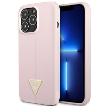 GUESS ETUI HARDCASE DO IPHONE 13 PRO 13 Z SILIKONOWYM TRIANGLE 6,1
