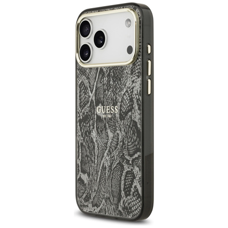 Etui Guess Python Pattern MagSafe do     iPhone 17 Pro Max czarny