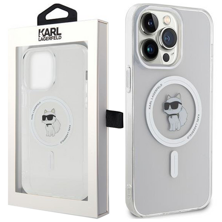 Etui Karl Lagerfeld IML Choupette MagSafe na iPhone 15 Pro Max - przezroczyste
