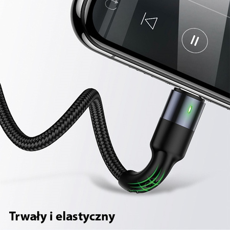 USAMS KABEL PLECIONY 3W1 DO LIGHTNING MICROUSB USB-C 0.35M SZYBKA ŁADOWARKA
