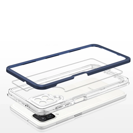HURTEL POKROWIEC CLEAR 3IN1 DO SAMSUNG GALAXY A12 5G Z RAMKĄ WYSOKA OCHRONA