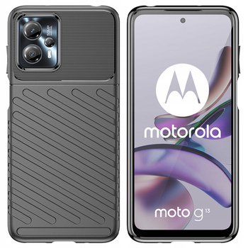 Thunder Case etui Motorola Moto G13 silikonowy pancerny pokrowiec czarne