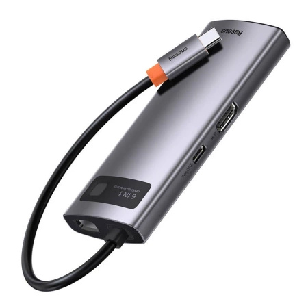 BASEUS HUB 6W1 PRZEJŚCIÓWKA USB-C DO MACBOOKA 3X USB 3.0 HDMI PD ETHERNET