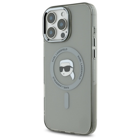 KARL LAGERFELD CASE DO IPHONE 16 PRO 6.3 HARDCASE METAL KARL HEAD