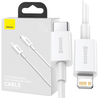 Baseus Superior kabel USB Typ C - Lightning Power Delivery 20 W 1 m Biały (CATLYS-A02)