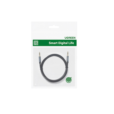 Ugreen kątowy kabel AUX 2 x mini jack 3,5 mm 1m niebieski (AV112)