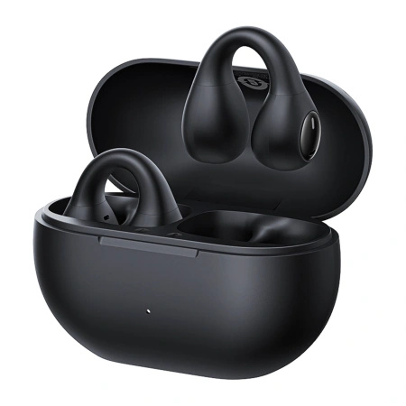 Słuchawki Baseus Bass 15 Clip OWS bezprzewodowe z kablem Baseus Simple USB-C 3A 30cm - czarne