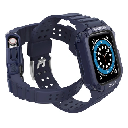 HURTEL PROTECT STRAP BAND OPASKA Z ETUI DO APPLE WATCH 7 6 5 4 3 2 SE 45 44