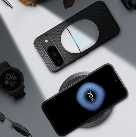 SPIGEN ETUI LIQUID AIR DO GOOGLE PIXEL 9 9 PRO PRZEJŻYSTE MATTE Z KORZYŚCIĄ