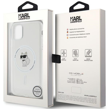KARL LAGERFELD ETUI CASE DO IPHONE 11 XR PRZEZROCZYSTE HARDCASE DO MAGSAFE