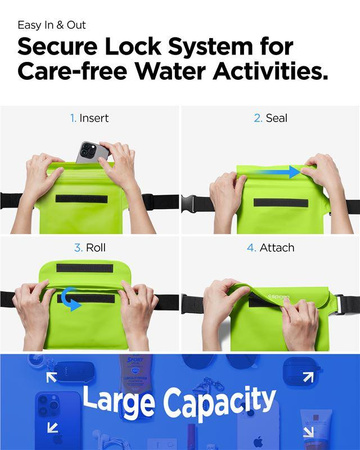 SPIGEN A620 UNIVERSAL WATERPROOF WAIST BAG 2-PACK CACTUS GREEN