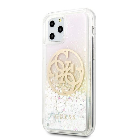 Guess GUHCN58LGIRGP iPhone 11 Pro hard case Gradient Liquid Glitter Circle Logo