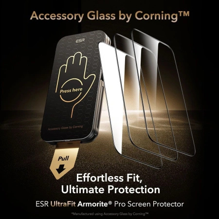 ESR SZKŁO HARTOWANE ULTRAFIT ARMORITE PRO DO IPHONE 16 PRO 17 OCHRONA