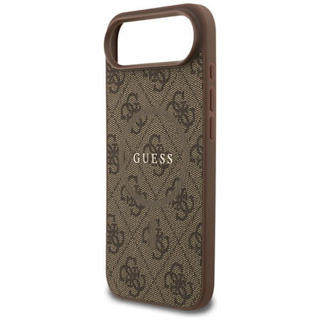 Etui Guess 4G Ring Classic Logo MagSafe do iPhone Air brązowy
