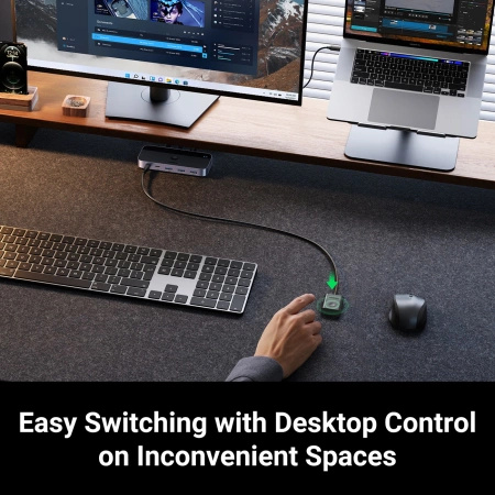 UGREEN PRZEŁĄCZNIK SWITCH USB 3.0 2-IN-4 DO KOMPUTERA LAPTOPA KONTROLA DUAL