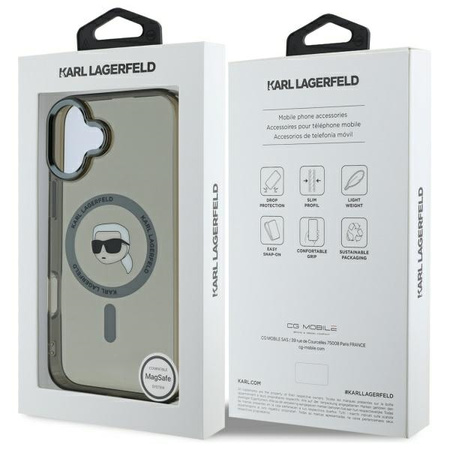 KARL LAGERFELD ETUI HARDCASE SILIKONOWY POKROWIEC CASE DO IPHONE 16