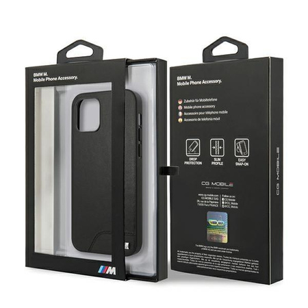 Etui BMW BMHCP12SMHOLBK iPhone 12 mini 5,4" czarny/black hardcase M Collection Smooth PU