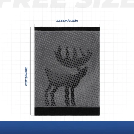 Komin narciarski Qunature 11230014002 bandana sportowa rozmiar uniwersalny - czarna