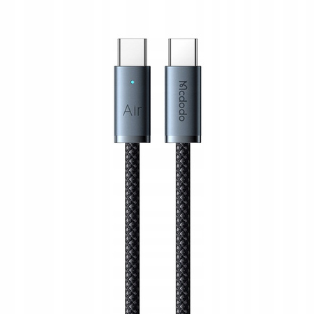 MCDODO KABEL USB-C USB-C SZYBKIE ŁADOWANIE USB TYP C 240W 2M LED CZARNY