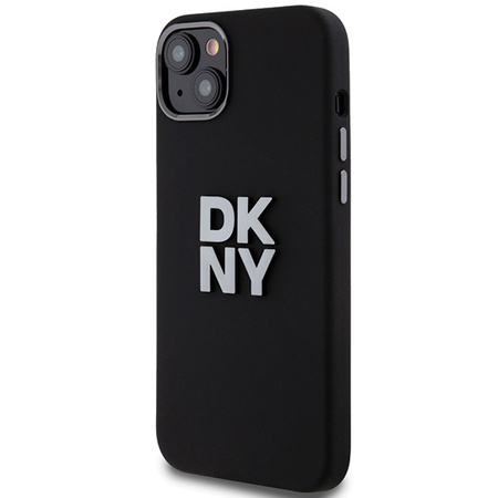 DKNY CASE HARDCASE LIQUID SILICONE DO IPHONE 15 14 13 Z METALOWYM LOGO