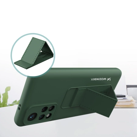 WOZINSKY POKROWIEC SILIKONOWY DO XIAOMI POCO M4 PRO 5G Z FUNKCJĄ KICKSTAND
