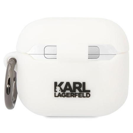 Etui Karl Lagerfeld KLACA3SILKCW na AirPods 3 cover - białe Silicone Karl&Choupette