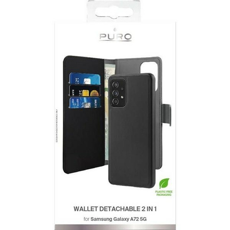PURO WALLET DETACHABLE ETUI DO SAMSUNG A72 5G A72 LTE 2W1 Z OCHRONA EKRANU