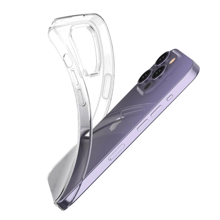 HURTEL ETUI DO IPHONE 15 PRO Z PRZEZROCZYSTYM MATERIAŁEM I PEŁNĄ OCHRONĄ