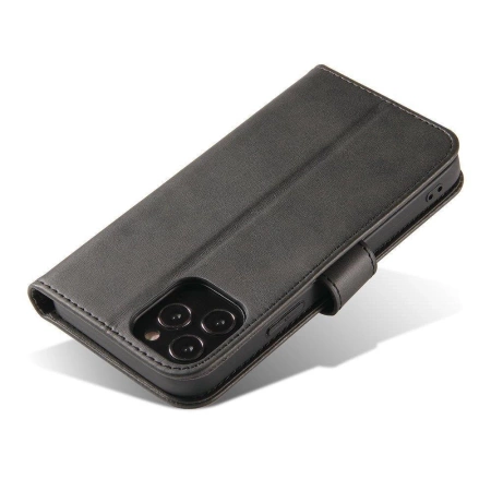 Magnet Case elegancki futerał etui pokrowiec z klapką i funkcją podstawki Honor Magic3 Pro czarny