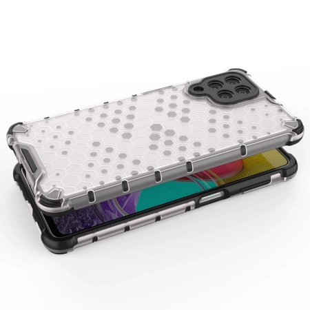 HURTEL HONEYCOMB ETUI POKROWIEC DO SAMSUNG GALAXY M53 5G Z ŻELOWĄ RAMKĄ