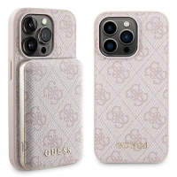 Zestaw Guess GUBPM5P14L4GEMGP iPhone14 Pro 6.1 hardcase + Powerbank 5000mAh MagSafe różowy/pink 4G Metal Logo