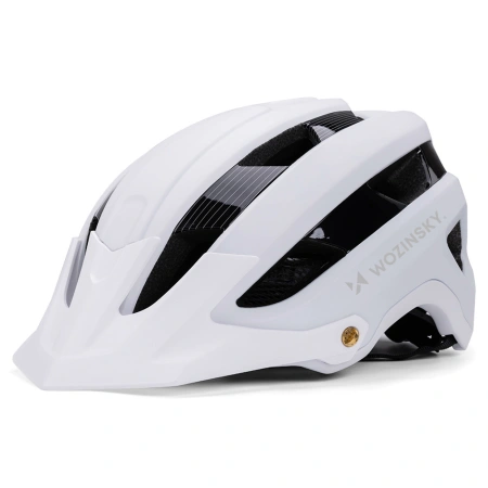 Kask rowerowy MTB Wozinsky z odpinanym daszkiem lekki L - czarno-biały
