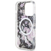 Etui Guess GUHMP14LHCFWSK na iPhone 14 Pro - czarne Flower MagSafe