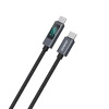 DUDAO KABEL USB-C DO USB-C 100W Z WYŚWIETLACZEM LED 1M DO TELEFONÓW