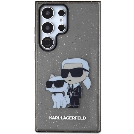 Etui Karl Lagerfeld Glitter Karl&Choupette na Samsung Galaxy S24 Ultra - czarne