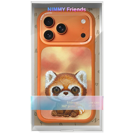 Etui Nimmy Big Eyed Pet 2.0 Raccoon do   iPhone 17 Pro Max pomarańczowy