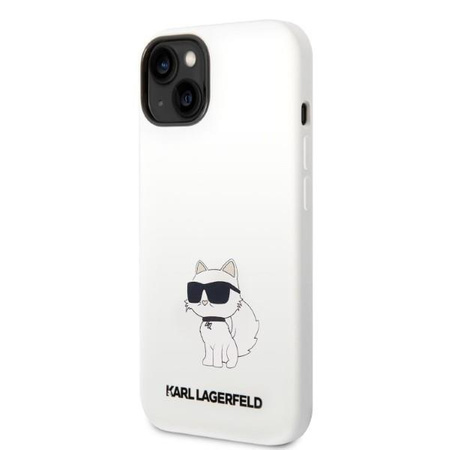 Karl Lagerfeld KLHCP14MSNCHBCH iPhone 14 Plus 6,7" hardcase biały/white Silicone Choupette