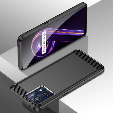 HURTEL CARBON CASE POKROWIEC ELASTYCZNE ETUI DO REALME 9 PRO PLUS