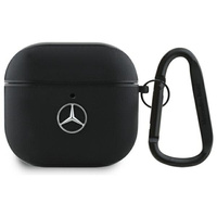 MERCEDES ETUI DO AIRPODS 4 POKROWIEC SKÓRZANY Z LOGO METALOWYM DO LIGHTNING