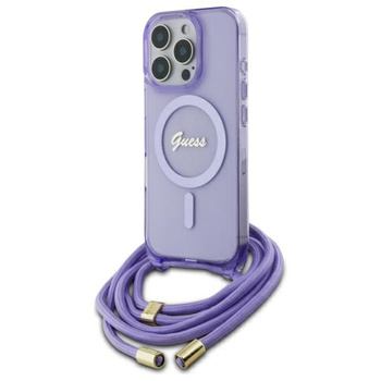 GUESS ETUI HARDCASE CROSSBODY CORD SCRIPT DO MAGSAFE DO IPHONE 16 PRO 6.3
