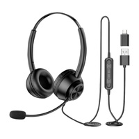 NEW BEE SŁUCHAWKI KOMPUTEROWE Z MIKROFONEM NAUSZNE DO PC Z DŹWIĘKIEM STEREO