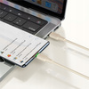 MCDODO KABEL USB-C SZYBKIE ŁADOWANIE DO SAMSUNG APPLE USB TYP C 65W 1M LED BEŻOWY