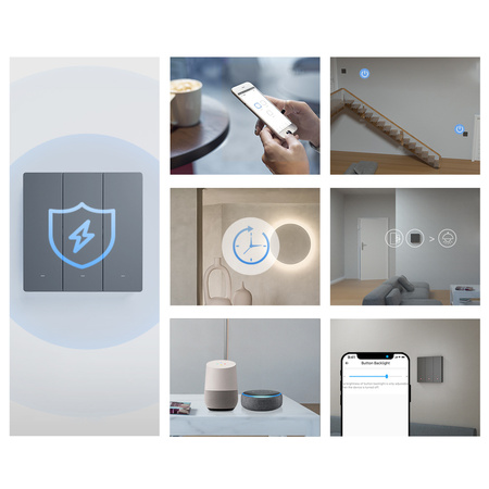 Sonoff inteligentny 2-kanałowy przełącznik ścienny Wi-Fi czarny (M5-2C-86)