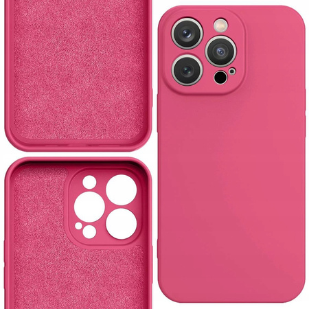 Silicone case etui iPhone 14 Plus silikonowy pokrowiec fuksja