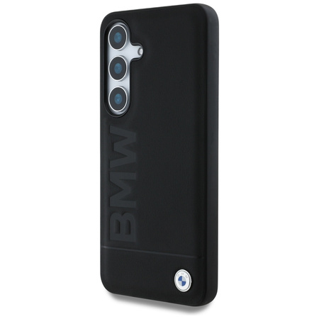 Etui BMW Leather Big Wordmark do Samsung Galaxy S25 czarny